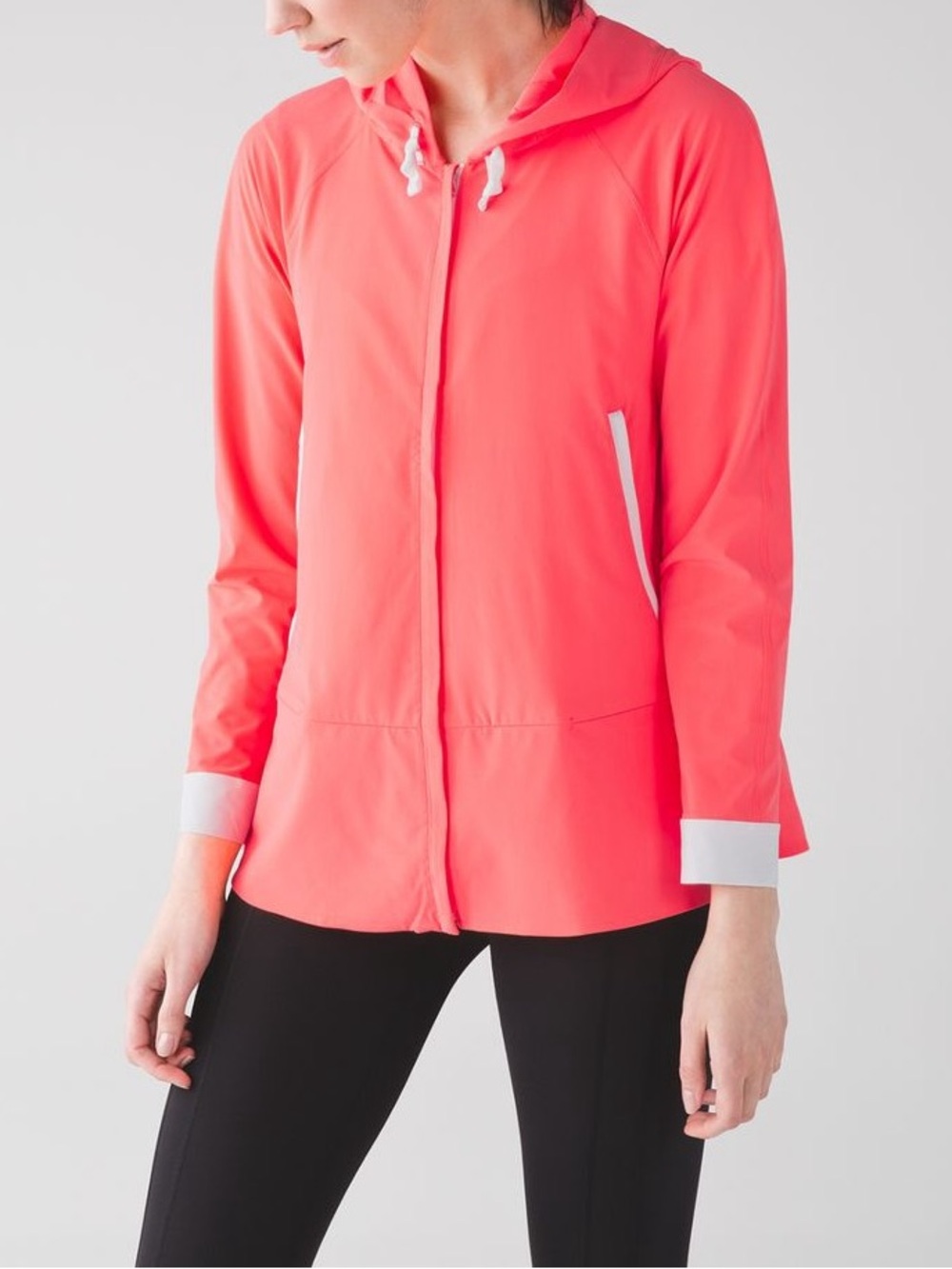 Lululemon Sun Showers Coral Hooded Full Zip Jacket Size 4